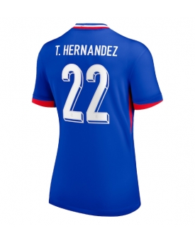 Francia Theo Hernandez #22 Maglia Gara Casa Repliche Europei 2024 Donna